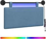 vidaXL - Hangend hoofdbord - Blauw - Corduroy - stof