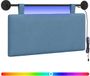 vidaXL - Hangend hoofdbord - Blauw - Corduroy - stof