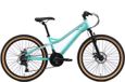 Bikestar Hardtail MTB Kinderfiets - 24 inch - Turquoise/Wit - 21 Speed