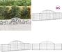 vidaXL Gabions - 5 pièces - voûté - 200x30x40/60 cm - fer galvanisé