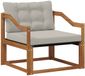vidaXL Salon de jardin Bois d'acacia massif et Textilene Naturel