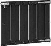 vidaXL Tuinpoort 100 x 80 cm WPC en Aluminium Zwart