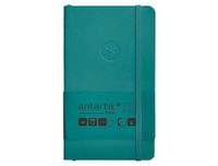 Antartik Notitieboek met elastiek, witte deksel, A6, vierkant, aquamarijn, 100 vellen, 80 g, FSC