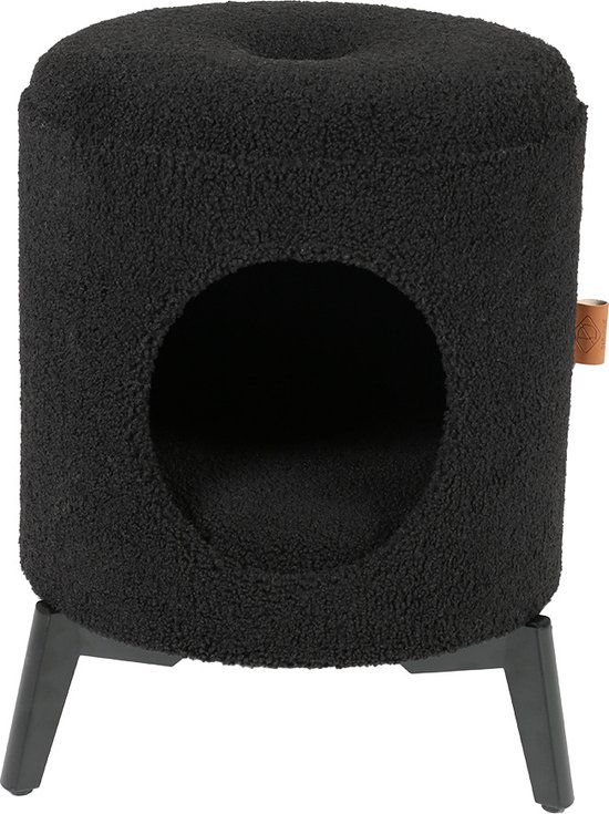 D&D Kattenhuis - Jean Wit - Polyester - 35x35x48cm