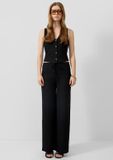 QS s.Oliver QS Hose Zwart Regular Fit Polyester Elastaan