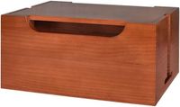 Boîte organisatrice de câbles sans marque - Rangement de fils - Organisation de bureau - Design en bois - Grand - Bois naturel