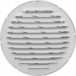 Amig Ventilatierooster/muurrooster rond - aluminium - wit