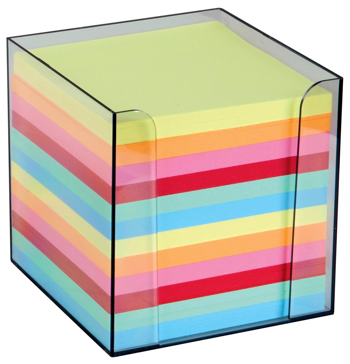 Folia Kubusblokken Regenboogkleuren Blanco 9 x 9 cm