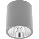 GTV Drago Cilindrische plafondlamp, grijs, aluminium, E27, 60W, 133x148mm, IP20