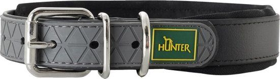 Hunter Halsband voor Hond Convenience Comfort Neon Zwart 37-45 cm x 25 mm