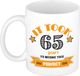 Bellatio Decorations Verjaardag cadeau mok 65 jaar - oranje - grappig - 300 ml - keramiek