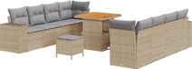 vidaXL Tuinbank - Set - 11-st - Beige - Polywood