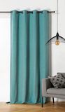 LINDER Gordijn Bering blauw turquoise afwerking ogen geweervat 140 x 260 cm