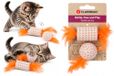 Speelgoed Flamingo Speelgoed Texo Bal + Roller Oranje 17x4x4cm