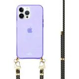 xoxo Wildhearts iPhone 12 Pro paars hoesje met Gold Goddess koord