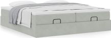 Prolenta Maison Exclusive - Ottoman bedframe met lichtgrijs matraskussen, 160x200 cm, fluweel