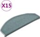vidaXL - Trapmatten - 15 stuks - 65x24x4 cm - Zeeblauw - Polypropyleen - Zelfklevend