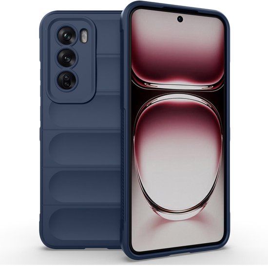 imoshion EasyGrip Backcover - Donkerblauw - Geschikt voor Oppo Reno 12 Pro