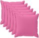 vidaXL Kussensloop 6 stuks Roze 30 x 30 cm Polyester