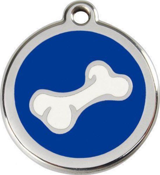 Red Dingo Hondenpenning 30 mm botje donkerblauw