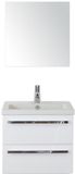 BES LED Seville Badmeubelset 60 cm - Wit Hoogglans - Keramische Wastafel Wit Djazz met Spiegel