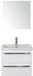 BES LED Seville Badmeubelset 60 cm - Wit Hoogglans - Keramische Wastafel Wit Djazz met Spiegel