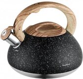 KLAUSBERG KB-7282 Fluitketel - 2.7L - RVS - Zwart - Geschikt voor Alle Warmtebronnen