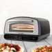 Kitchencook K Pizza Elektrische Pizzaoven - 2000W - 450°C - 12 Menu's - RVS Schep & Roller - Zwart