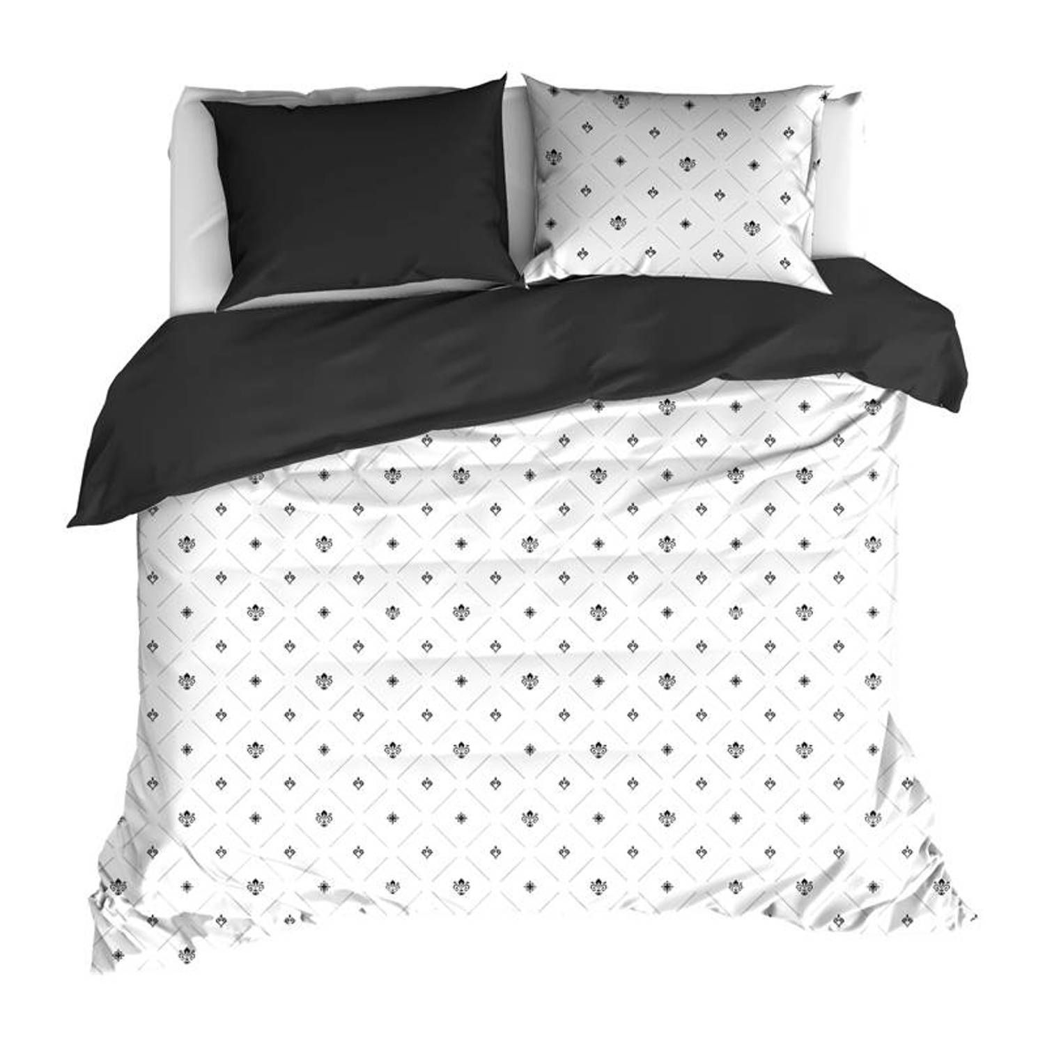 De Witte Lietaer Knight Dekbedovertrek - Tweepersoons - 200x200/220cm - Zwart