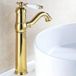Merkloos Gouden Finish Swivel Mixer Tap Badkamer Kraan