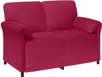 vidaXL 2-Zits Sofa Wijnrood Fluweel 138 x 83 x 95 cm