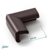 Jippie's tafelhoekbescherming 6 x 6 cm foam bruin 4 stuks