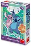 Dino Puzzle Stitch met diamant - 200 stukjes