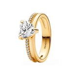 Pandora Timeless Dames Ring Gouden plating; Metaal - Goudkleurig - Maat 52