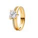 Pandora Timeless Dames Ring Gouden plating; Metaal - Goudkleurig - Maat 52