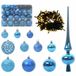 vidaXL Kerstbal Set - 61 stuks - 150 LED's - Warmwit - Ø 6 cm