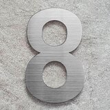 Logixbox 3D Huisnummer 8 - RVS/Acryl - 10cm - RVS