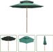 vidaXL Dubbeldekker parasol 270x270 cm houten paal groen