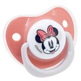 STOR Set van 2 anatomische siliconen fopspenen 0-6 maanden met Minnie Mouse Heart Full Case