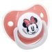 STOR Set van 2 anatomische siliconen fopspenen 0-6 maanden met Minnie Mouse Heart Full Case