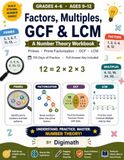 Factors, Multiples, GCF & LCM Workbook for Grades 4-6