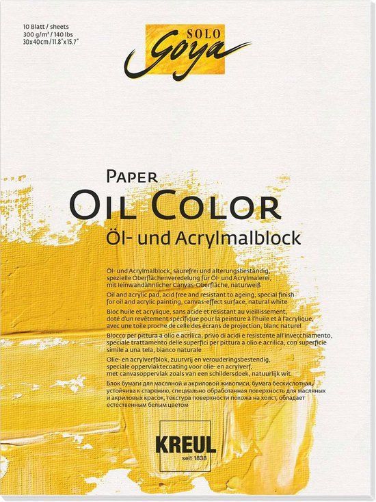 Solo Goya Paper Oil Color 24 x 32 cm – 10 sheets 300 g/m2