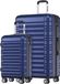TRVLMORE Kofferset - 2 Delig - 38L Handbagage + 110L Ruimbagage - Lichtgewicht - Trolley - Reiskoffer Set - Donkerblauw