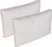Unyqoos® Oreiller enfant 40x60 cm (2 pièces) – oreiller réglable pour tout-petits dès 1 an, avec une housse en coton non blanchi et fibres de bambou, lavable à 60°C