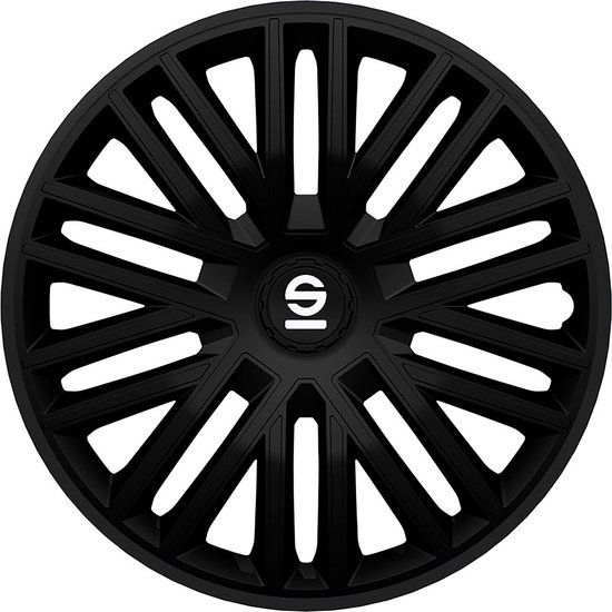 Sparco Bergamo 14 Inch Wheel Covers - Black - Set of 4