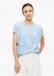 s.Oliver T-shirt Femme Bleu clair Viscose Élasthanne Fleuri Casual