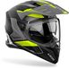 Airoh Bandit Tune, casque d'aventure, couleur: Mat Noir/Gris/Jaune Néon, taille: M