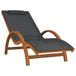 VidaXL Ligbed met kussen, textiel, hout, grijs
