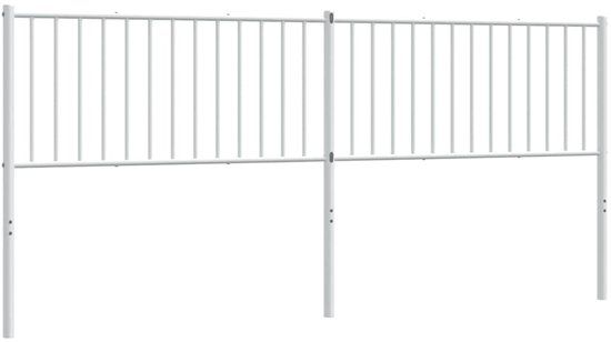 vidaXL Hoofdbord metaal wit 200 cm