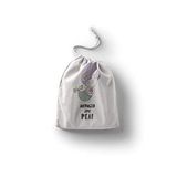 Bonamaison Sacs en coton imprimés à cordon, sac à provisions, réutilisable, écologique, pliable, taille : 40x50 cm, multicolore
